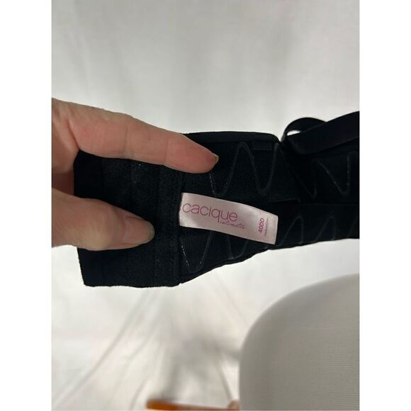 cacique bra-size 40DD black heavily padded adjustable strap underwire - Picture 3 of 8